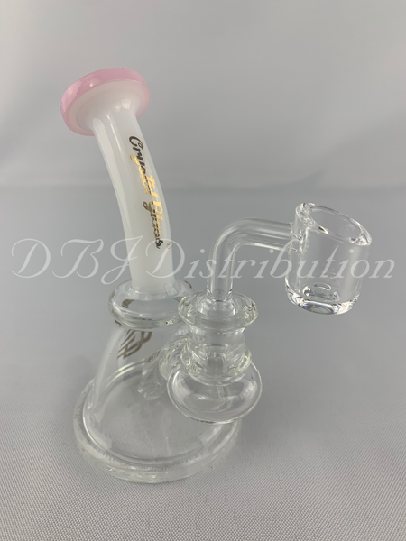 Oil Rig - Crystal Glass 6" Pink