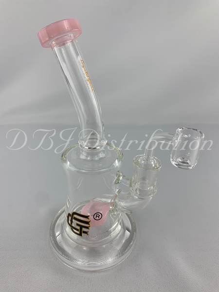 Oil Rig - Crystal Glass 9" Pink